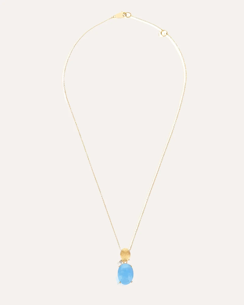 Nanis Ipanema Aquamarine and Gold Pendant with Diamond Detail - Orsini Jewellers