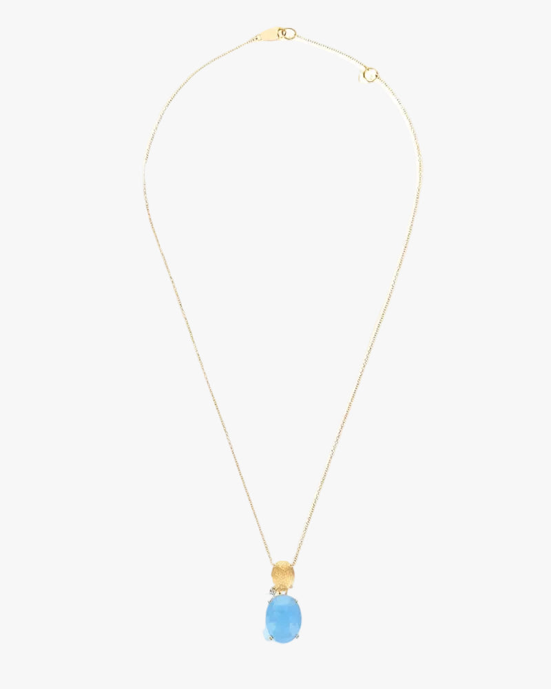 Nanis Ipanema Aquamarine and Gold Pendant with Diamond Detail - Orsini Jewellers
