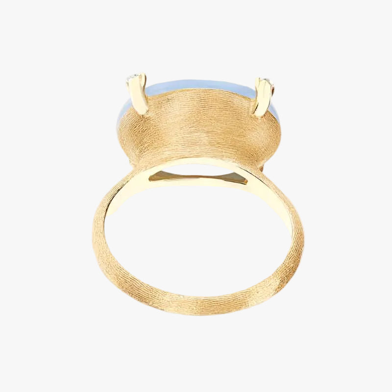 Nanis Ipanema Aquamarine Gold Ring with Diamond Detail - Orsini Jewellers