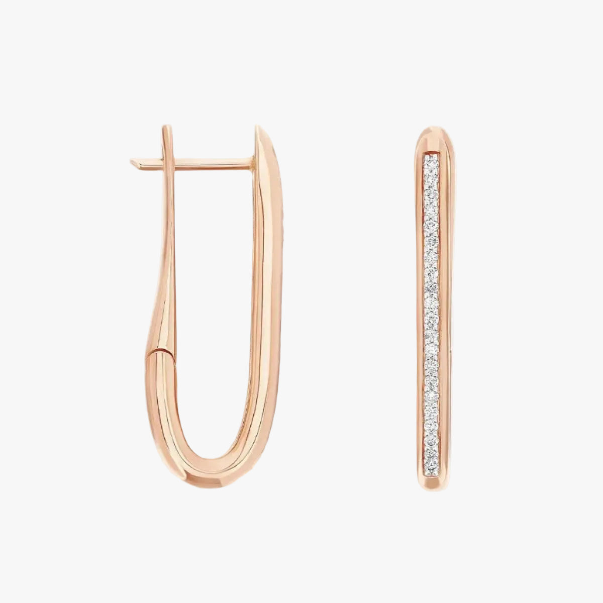 Nanis Libera Rose Gold and Diamonds Medium Square Hoop Earrings - Orsini Jewellers