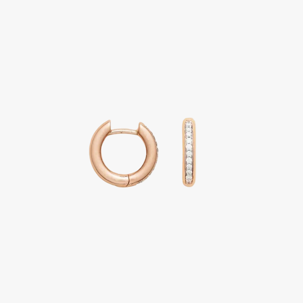 Nanis Libera Rose Gold and Diamonds Small Hoop Earrings - Orsini Jewellers