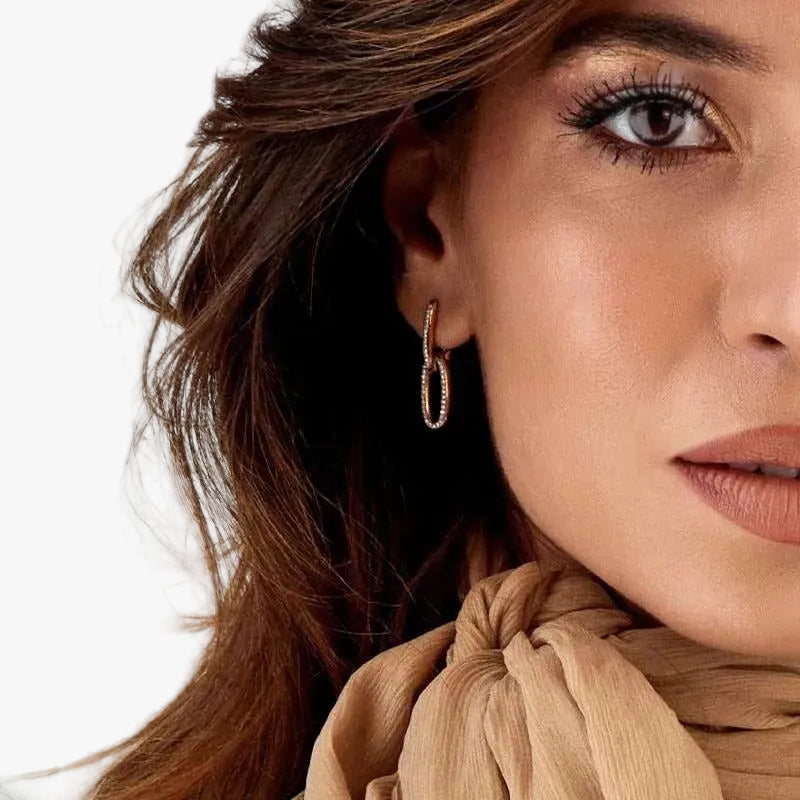 Nanis Libera Soul Rose Gold and Diamond Drop Earrings - Orsini Jewellers