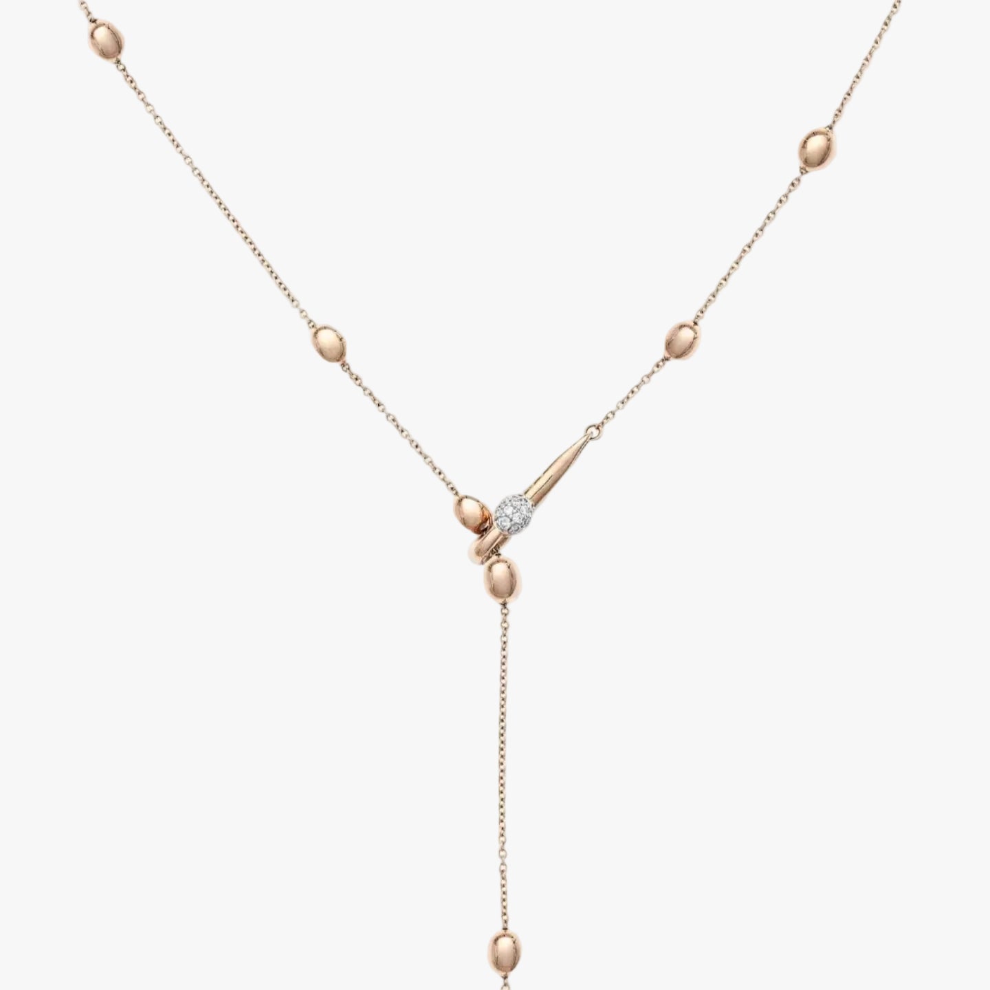 Nanis Soffio Rose Gold and Diamonds Y Necklace - Orsini Jewellers