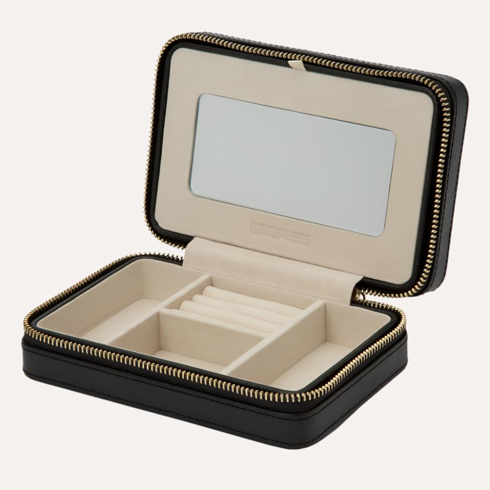 Palermo Zip Case Black Jewellery Case - Orsini Jewellers