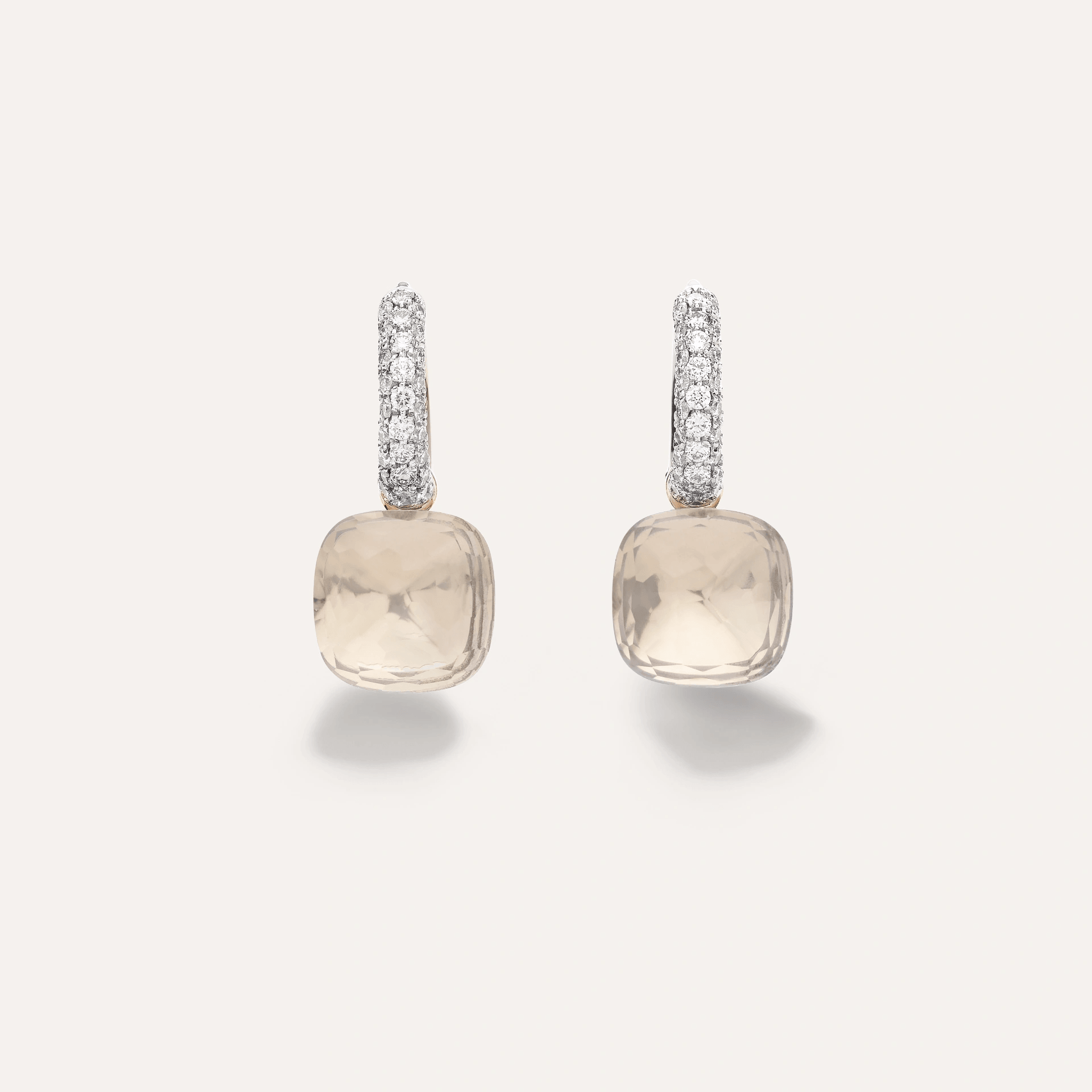 Pomellato Nudo 18k Gold White Topaz and Diamond Earrings - Orsini Jewellers