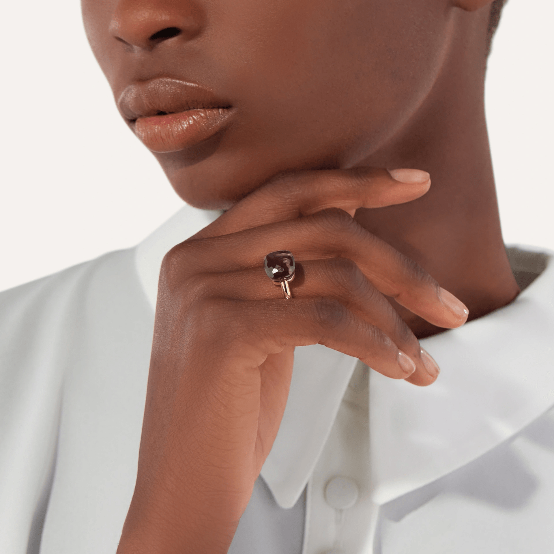 Pomellato Nudo Classic Ring 18k Gold with Smoky Quartz - Orsini Jewellers