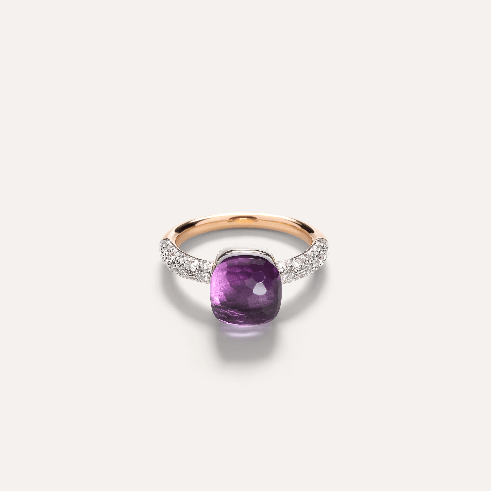 Pomellato Nudo Petit Ring 18k Gold Amethyst and Diamonds - Orsini Jewellers