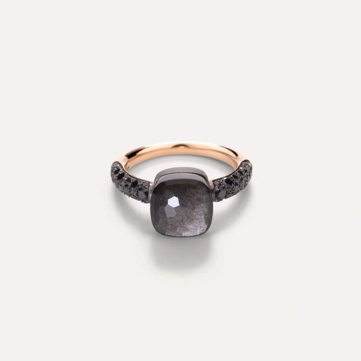 Pomellato Nudo Petit Ring 18k Gold with Obsidian and Black Diamonds - Orsini Jewellers