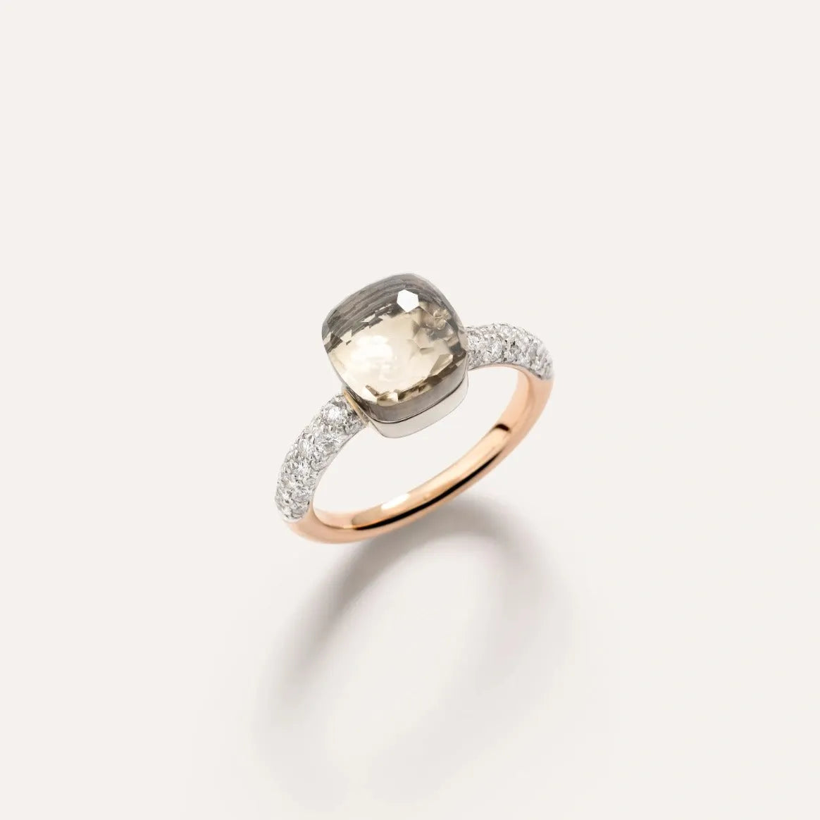 Pomellato Nudo Ring 18k Gold White Topaz and Diamonds - Orsini Jewellers