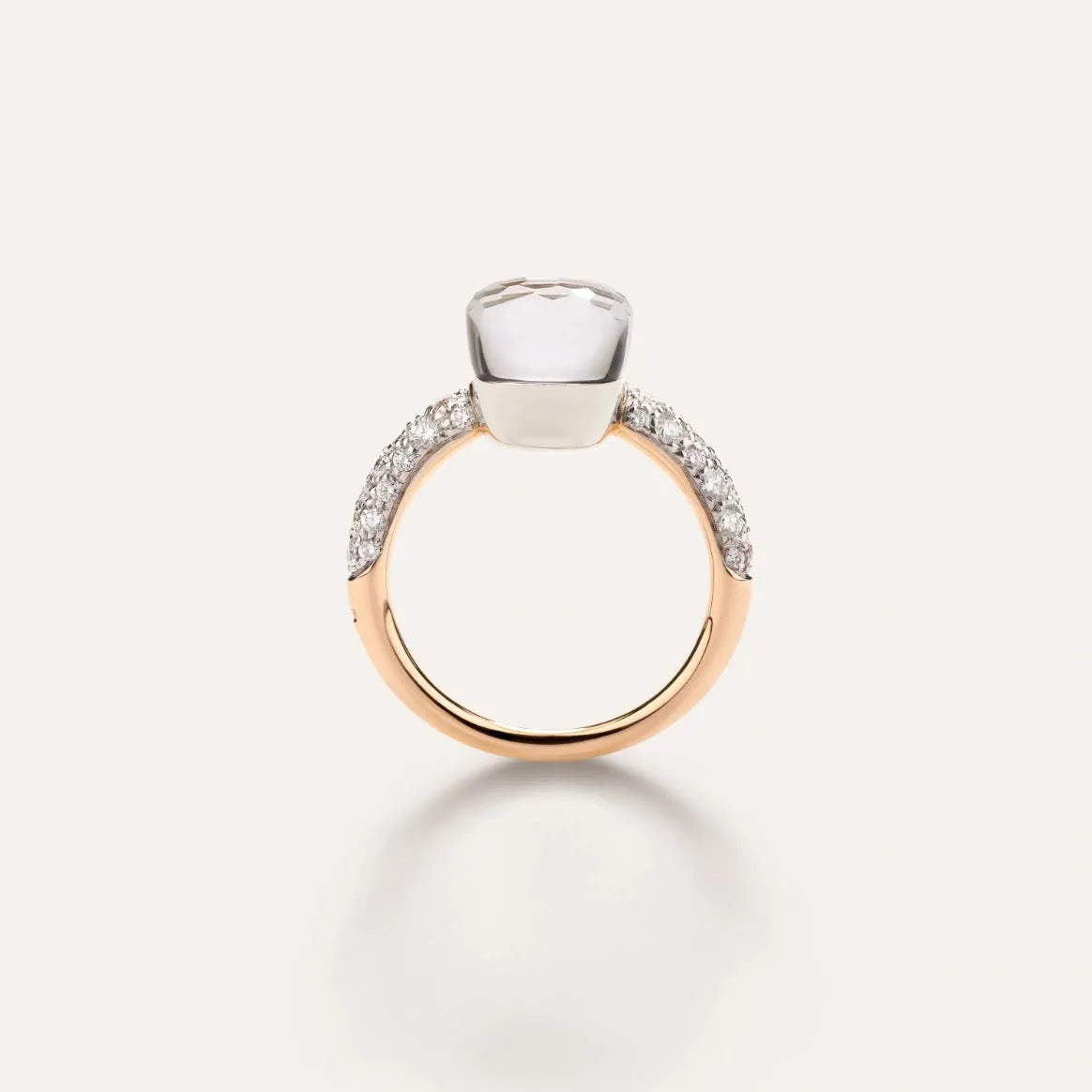 Pomellato Nudo Ring 18k Gold White Topaz and Diamonds - Orsini Jewellers