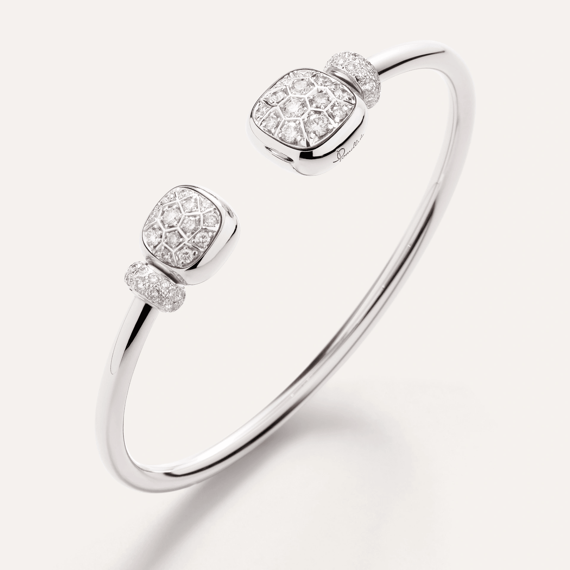 Pomellato Nudo White Gold and Diamond Bangle - Orsini Jewellers