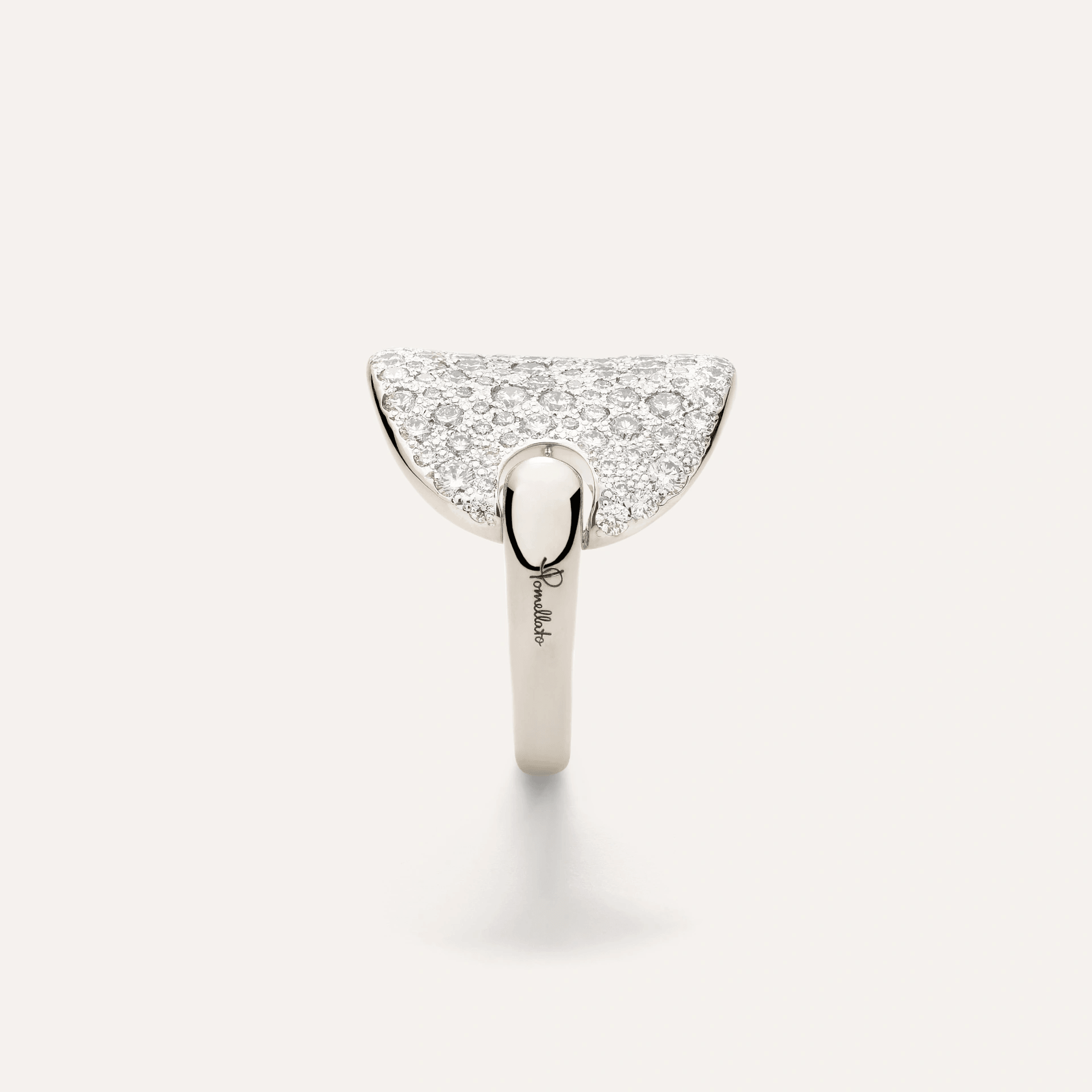 Pomellato Sabbia Ring in 18k Manganese White Gold and Diamonds - Orsini Jewellers