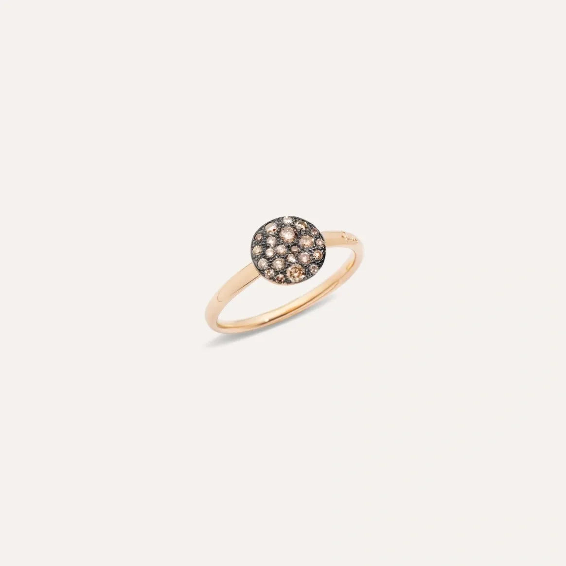 Pomellato Sabbia Ring in 18k Rose Gold with Brown Diamonds - Orsini Jewellers