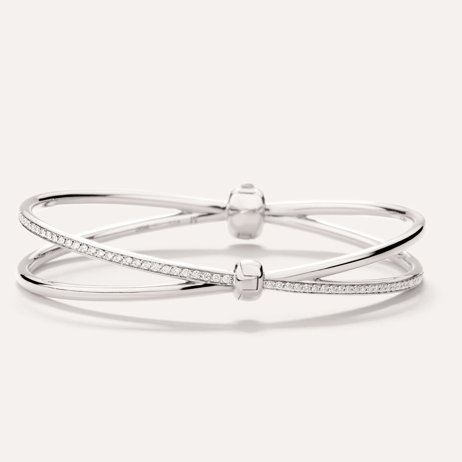 Pomellato Together Bangle in 18k White Gold with Diamonds - Orsini Jewellers