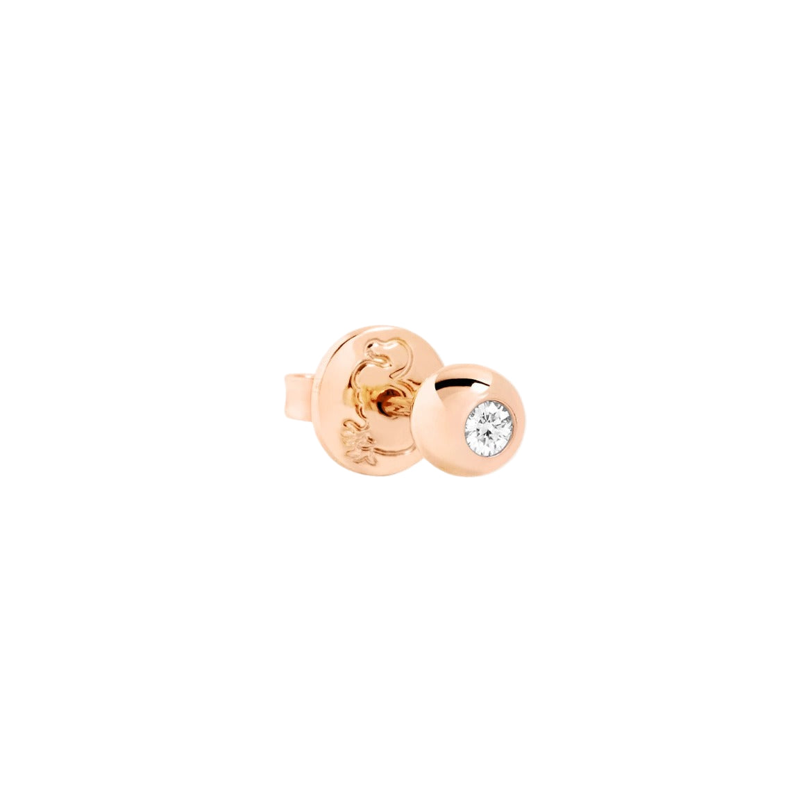 rose gold & diamond bollicine stud earrings