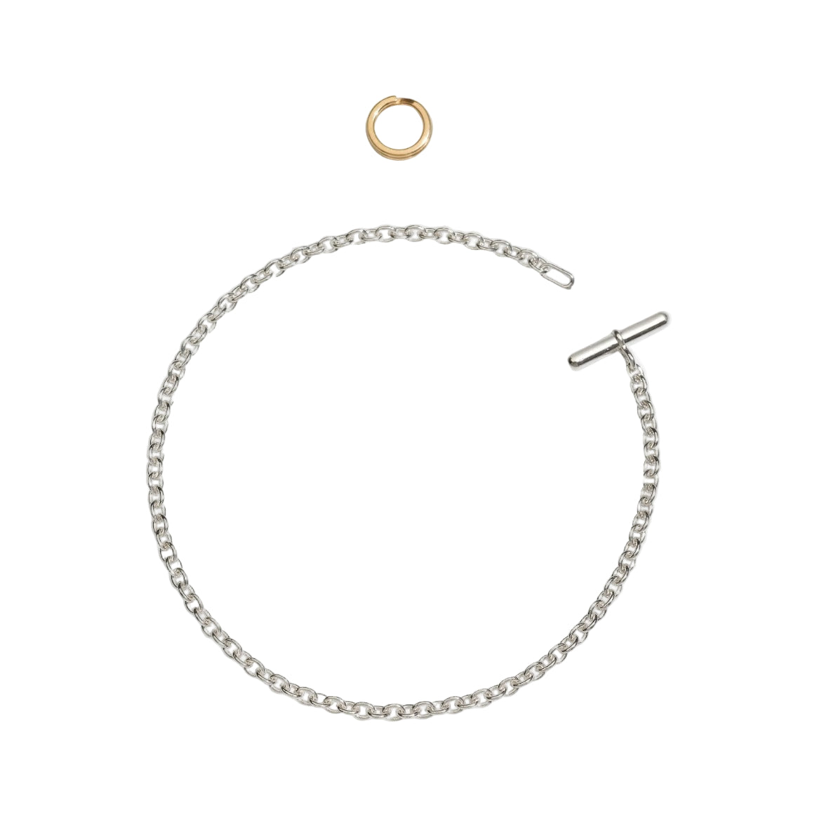 DoDo Bracelet ESSENTIALS Silver with Yellow Gold Brisè Ring - Orsini Jewellers