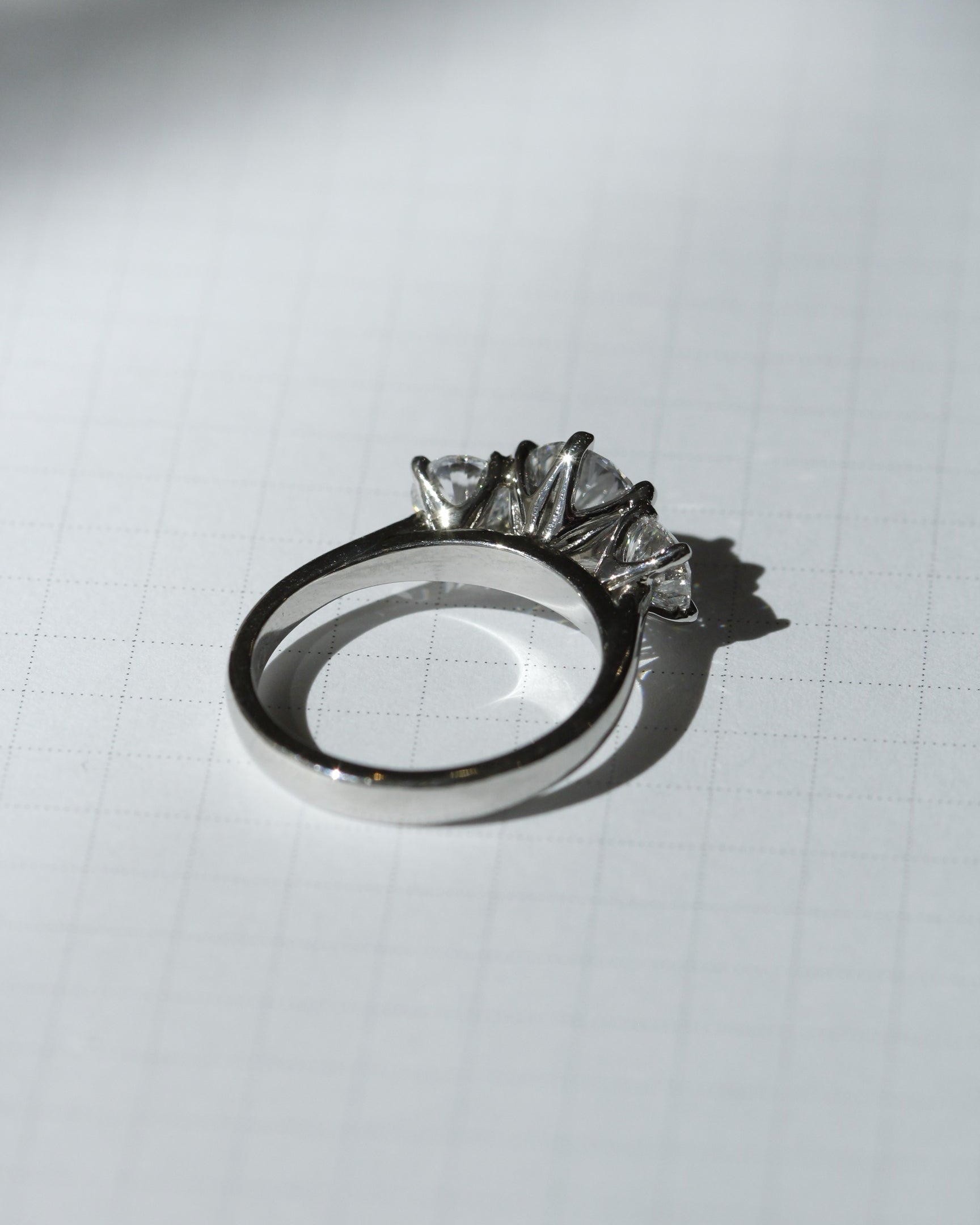 three stone diamond engagement ring Stelle at Orsini