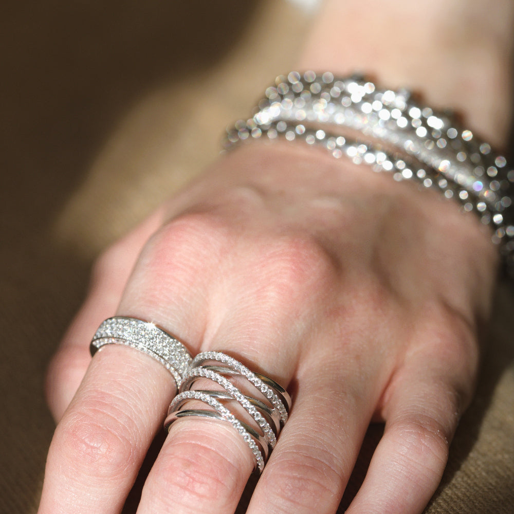 18k gold and diamond wave ring at orsini fine jewellery