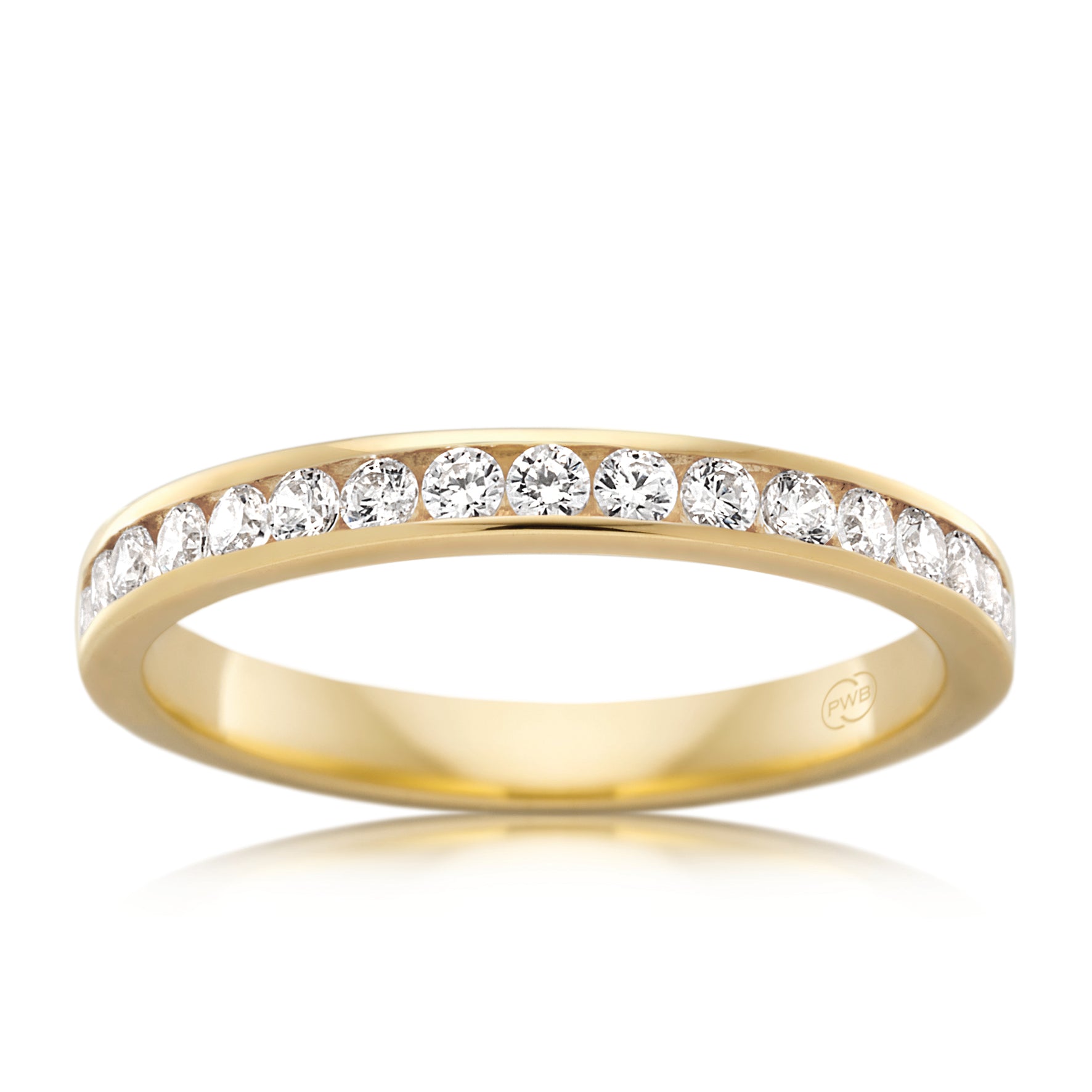 womens small diamond wedding ring FR3990 yellow gold