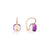 Nudo Classic Earrings in 18K Rose Gold and White Gold with Amethyst - Orsini Jewellers NZ