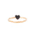 DoDo Heart Ring in 9k Rose Gold with Black Diamonds - Orsini Jewellers NZ
