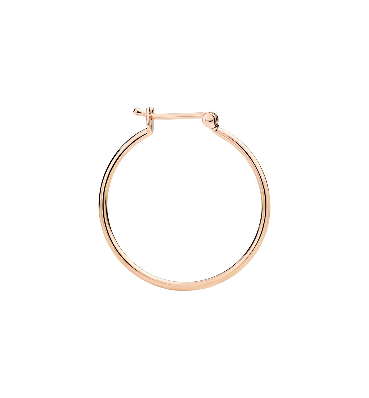 DoDo Bangle Hoop Earring in 9k Rose Gold - large (single) - Orsini Jewellers NZ