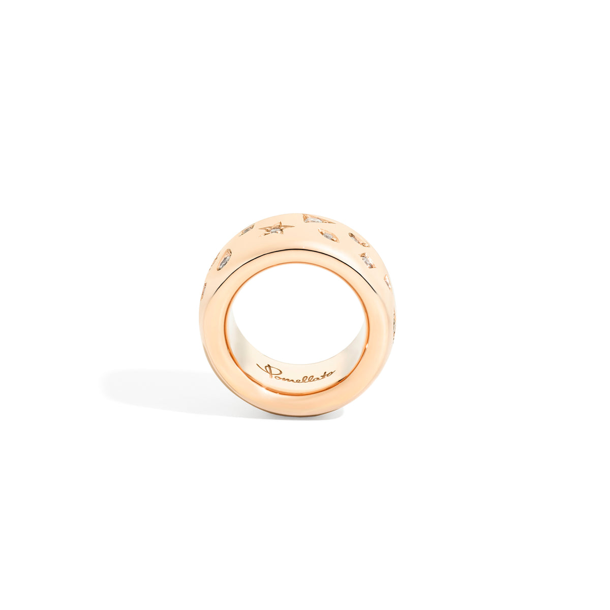 Iconica Ring in 18k Rose Gold with Diamonds (large) - Orsini Jewellers NZ