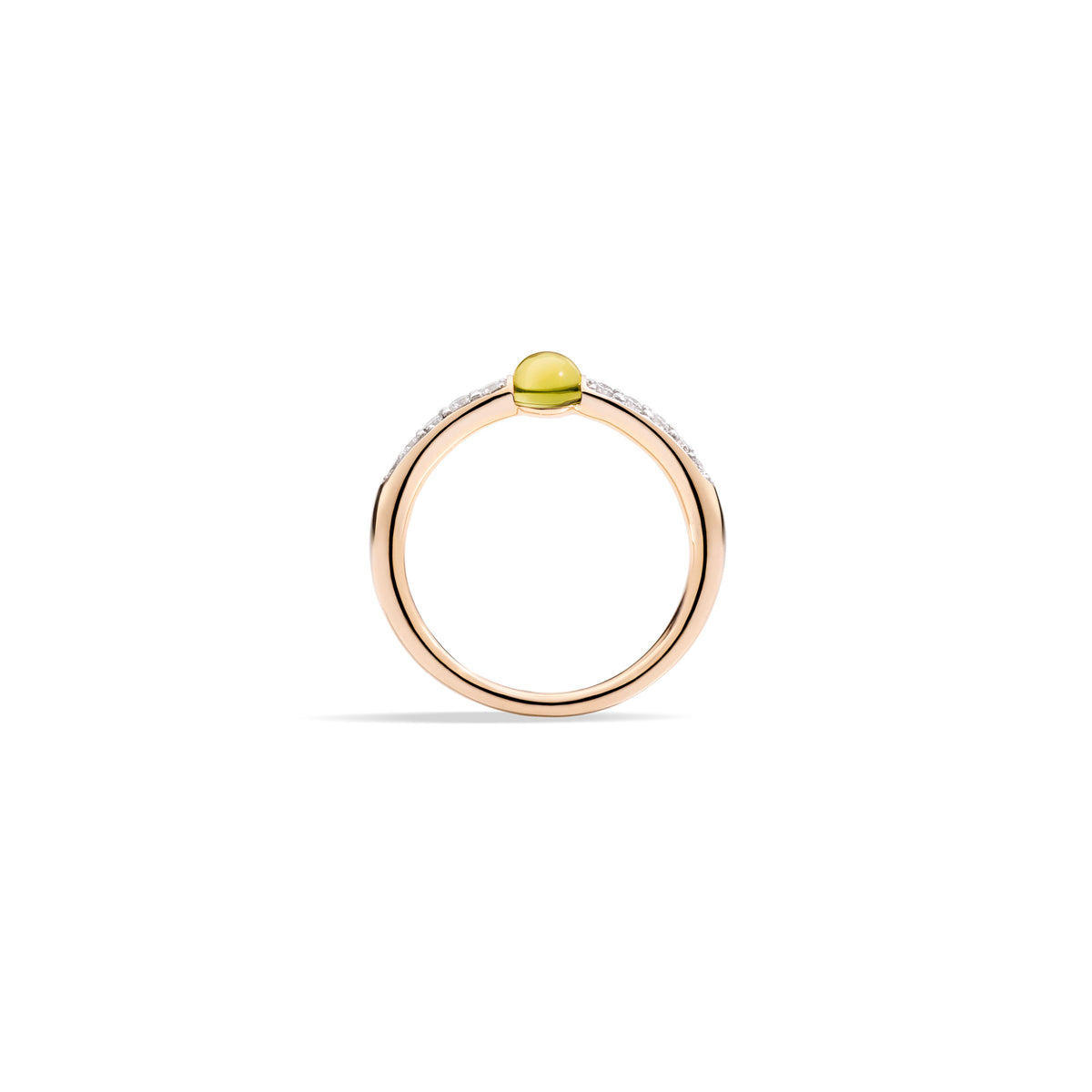 M&#39;ama non M&#39;ama Ring in 18k Rose Gold with Peridot and Diamonds - Orsini Jewellers NZ