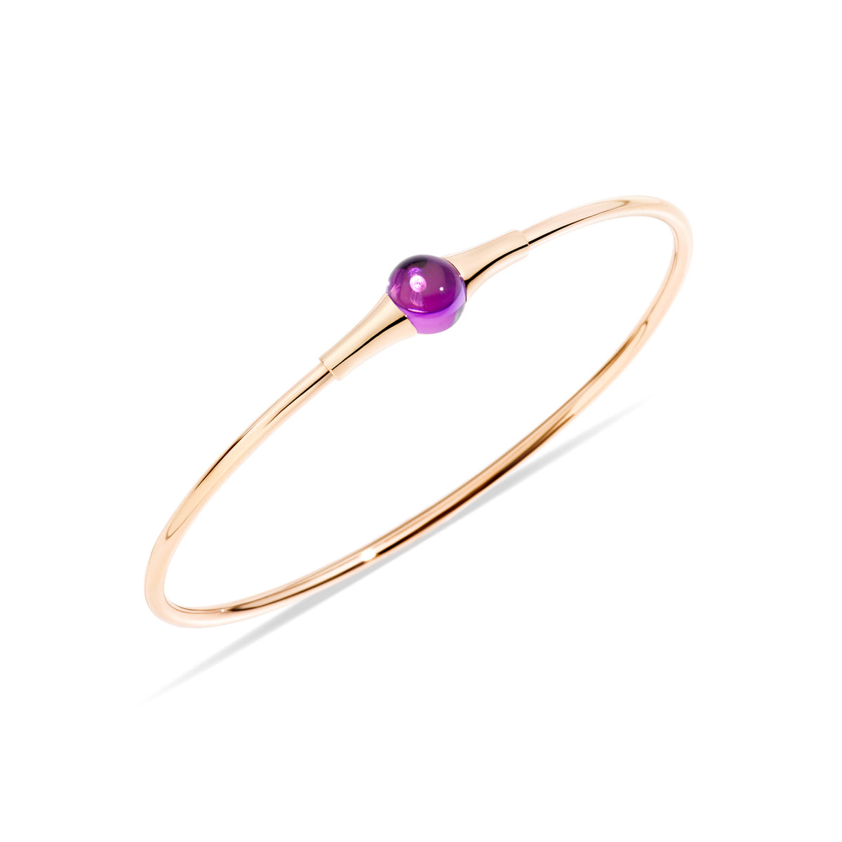 M&#39;ama non M&#39;ama Bangle in 18k Rose Gold with Chabochon Amethyst - Orsini Jewellers NZ