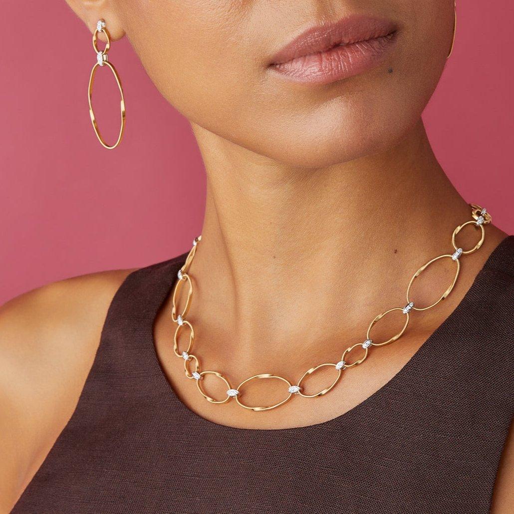 Marco Bicego Marrakech Onde Necklace Diamonds and 18k Gold - Orsini Jewellers