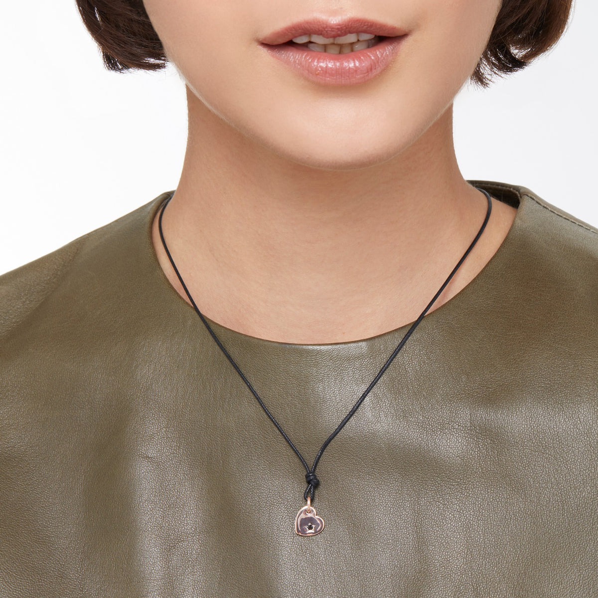DoDo Charm CUORE (HEART) Black Diamond Rose Gold - Orsini Jewellers