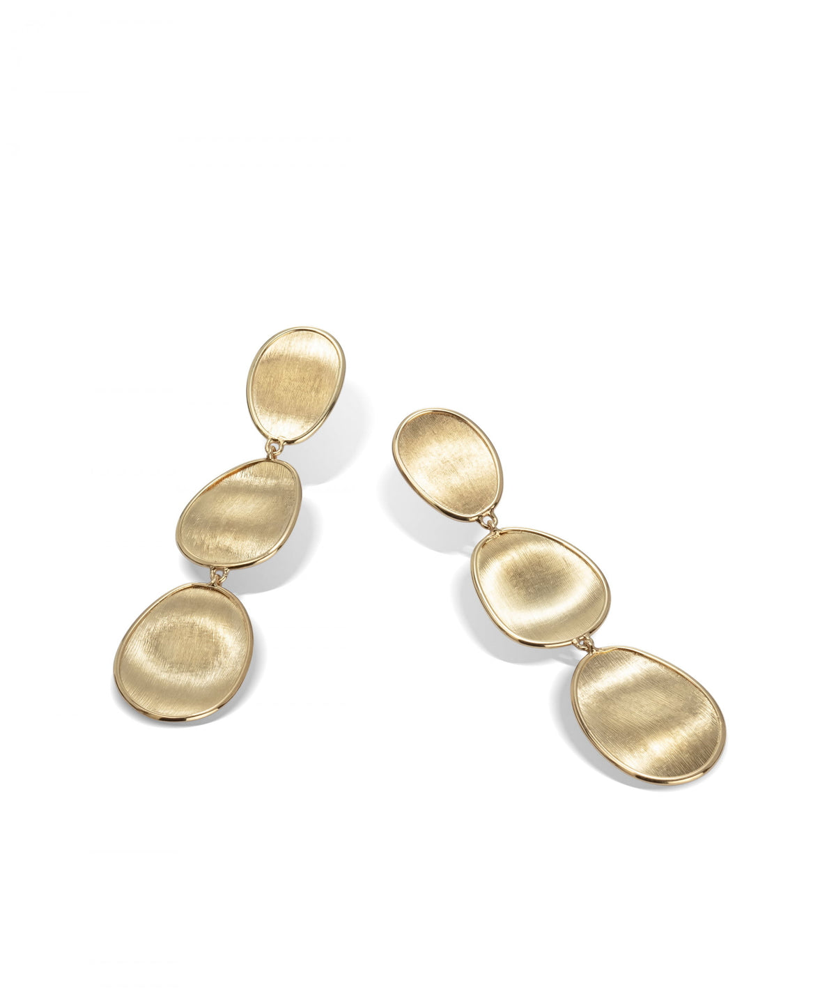 Lunaria Earrings in 18k Yellow Gold Triple Drop - Orsini Jewellers NZ