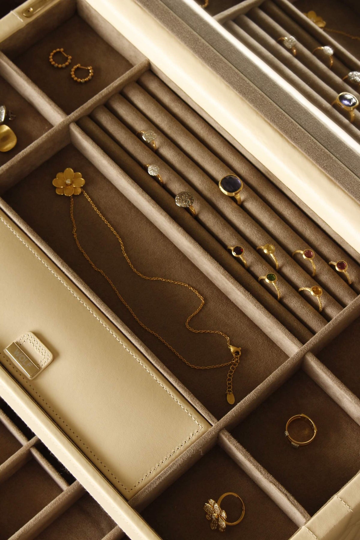 Caroline Ivory Coloured Extra Large Jewellery Case - Orsini Jewellers