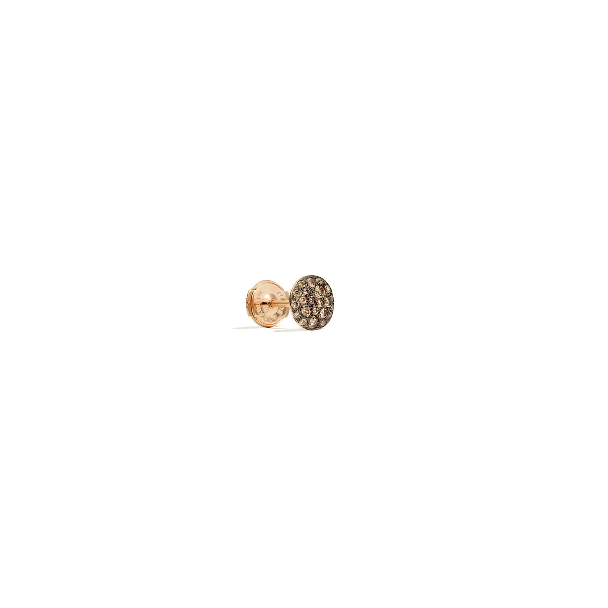 Sabbia Stud Earrings in 18k Rose Gold with Brown Diamonds - Orsini Jewellers NZ
