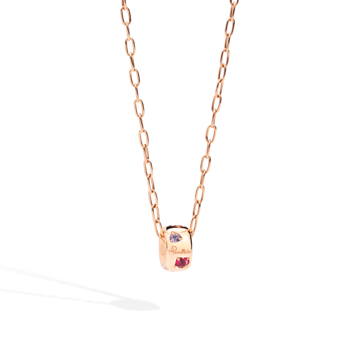 Pomellato Iconica Necklace in 18k Rose Gold with Coloured Gemstones - Orsini Jewellers NZ