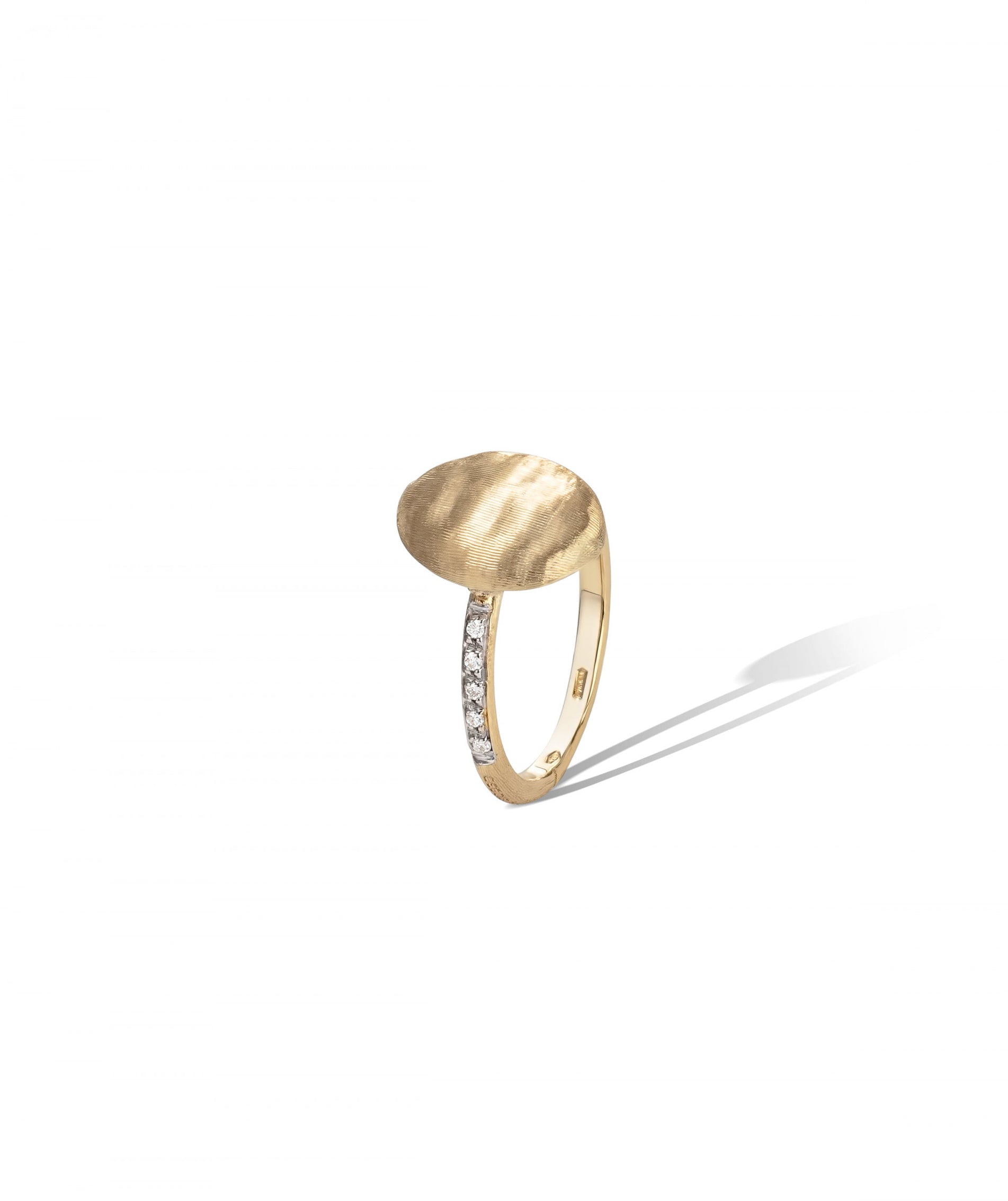 Siviglia Ring in 18k Yellow Gold with Diamonds Vertical - Orsini Jewellers NZ