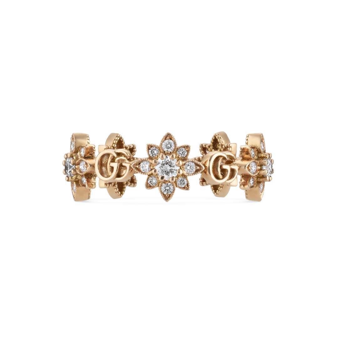 Gucci Flora Rose Gold and Diamond Ring - Orsini Jewellers