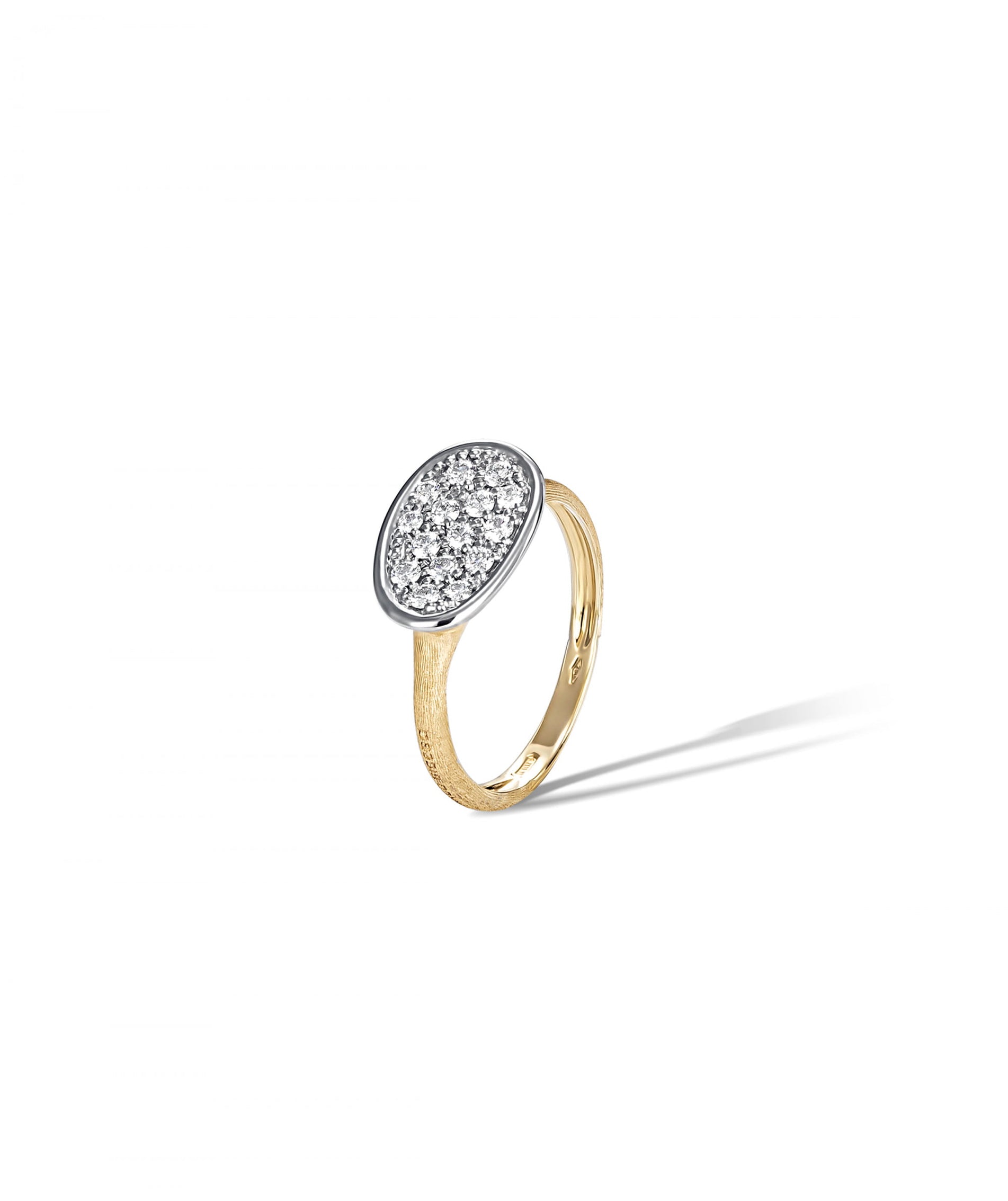 Marco Bicego Lunaria Mini Ring in 18k Yellow and White Gold with Diamonds - Orsini Jewellers NZ