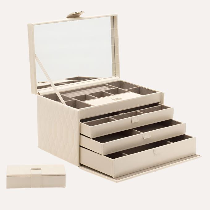 Caroline Ivory Coloured Large Jewellery Case - Orsini Jewellers