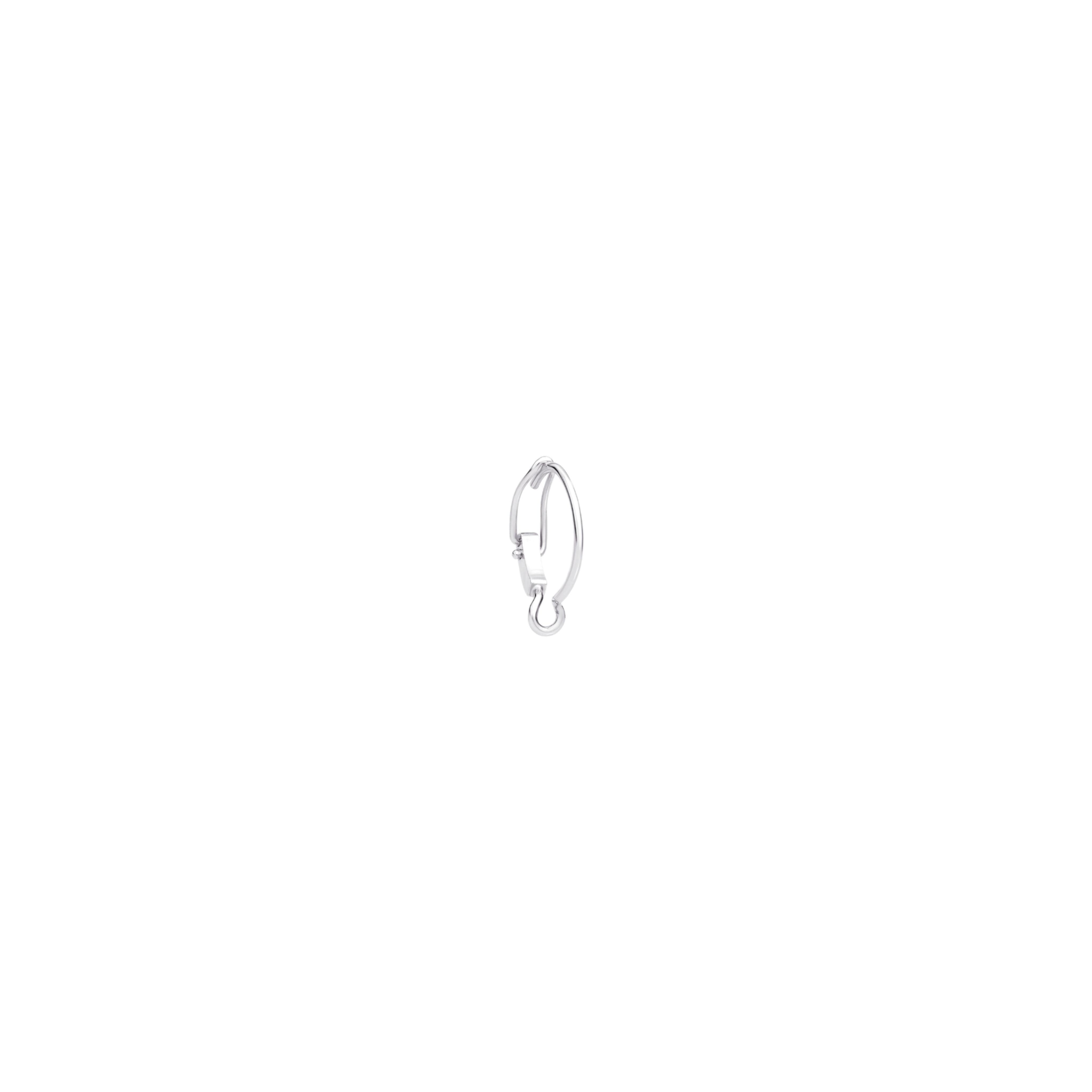 DoDo Hoop Earring ESSENTIALS CHARM White Gold Small - Orsini Jewellers