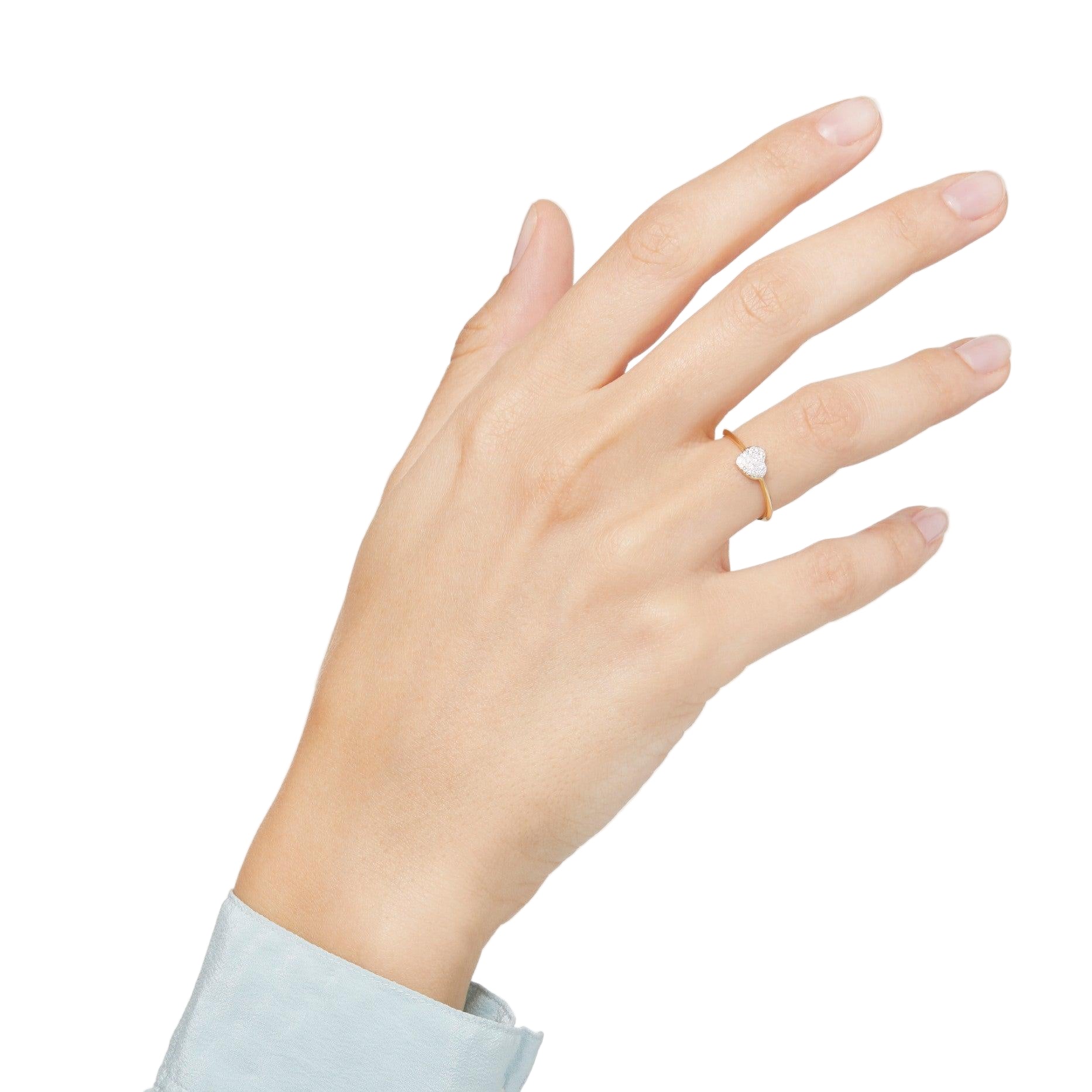 DoDo Ring CUORE (HEART) Diamonds Yellow Gold - Mini - Orsini Jewellers