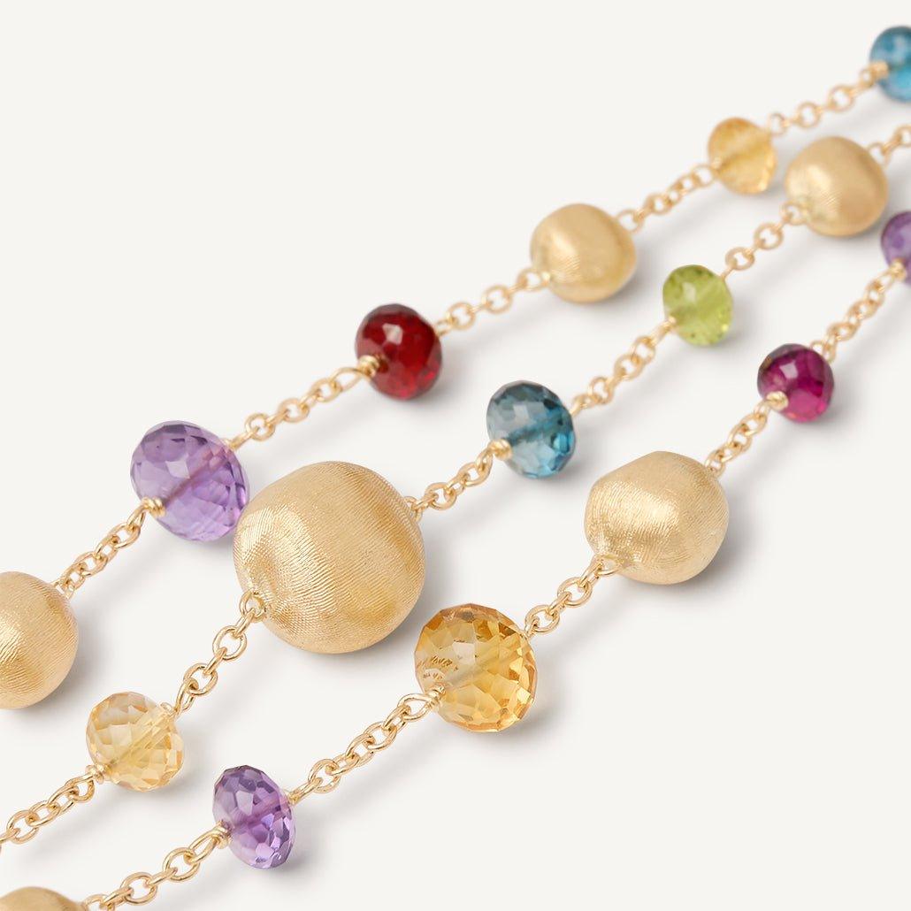 Marco Bicego Africa 18k Gold Gemstone Bracelet 3 Strand - Orsini Jewellers