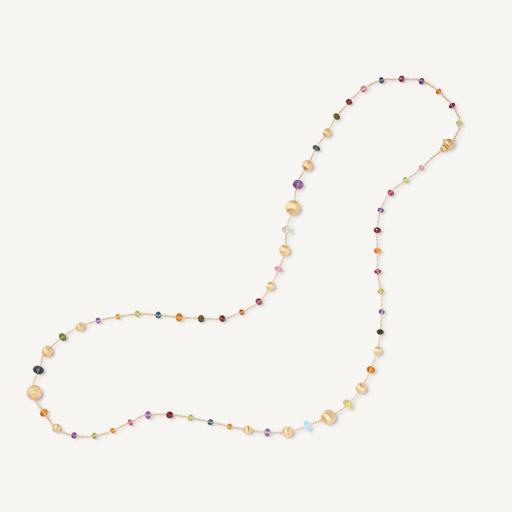 Marco Bicego Africa 18k Gold Gemstone Necklace Long - Orsini Jewellers