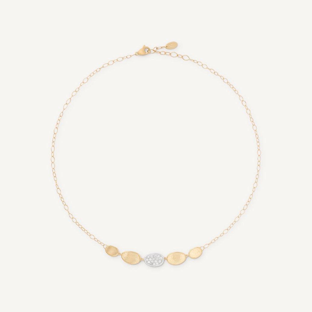 Marco Bicego Lunaria Mini 18k Gold Diamond Necklace - Orsini Jewellers