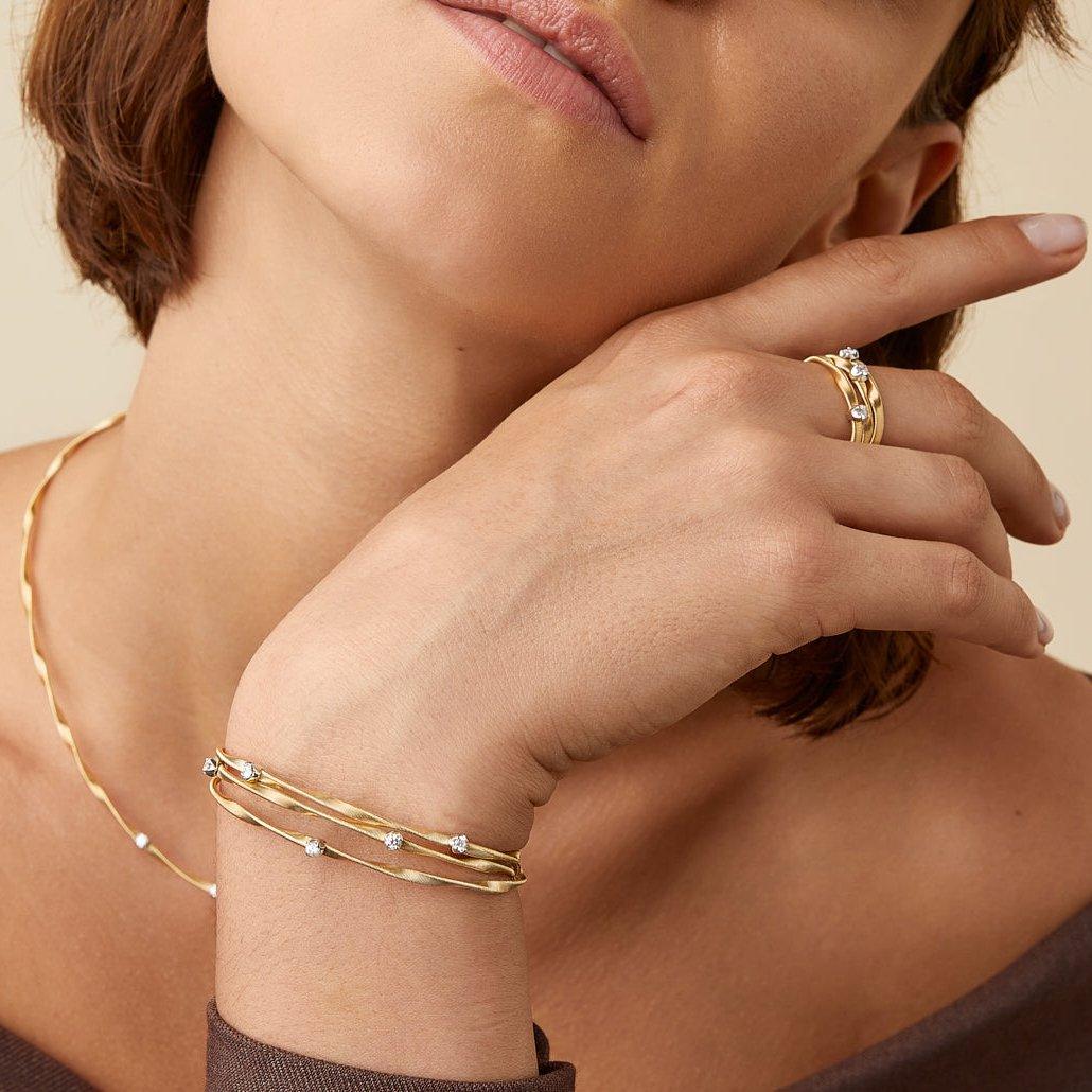 Marco Bicego Marrakech 18k Gold Diamond Bracelet 3 Strand - Orsini Jewellers