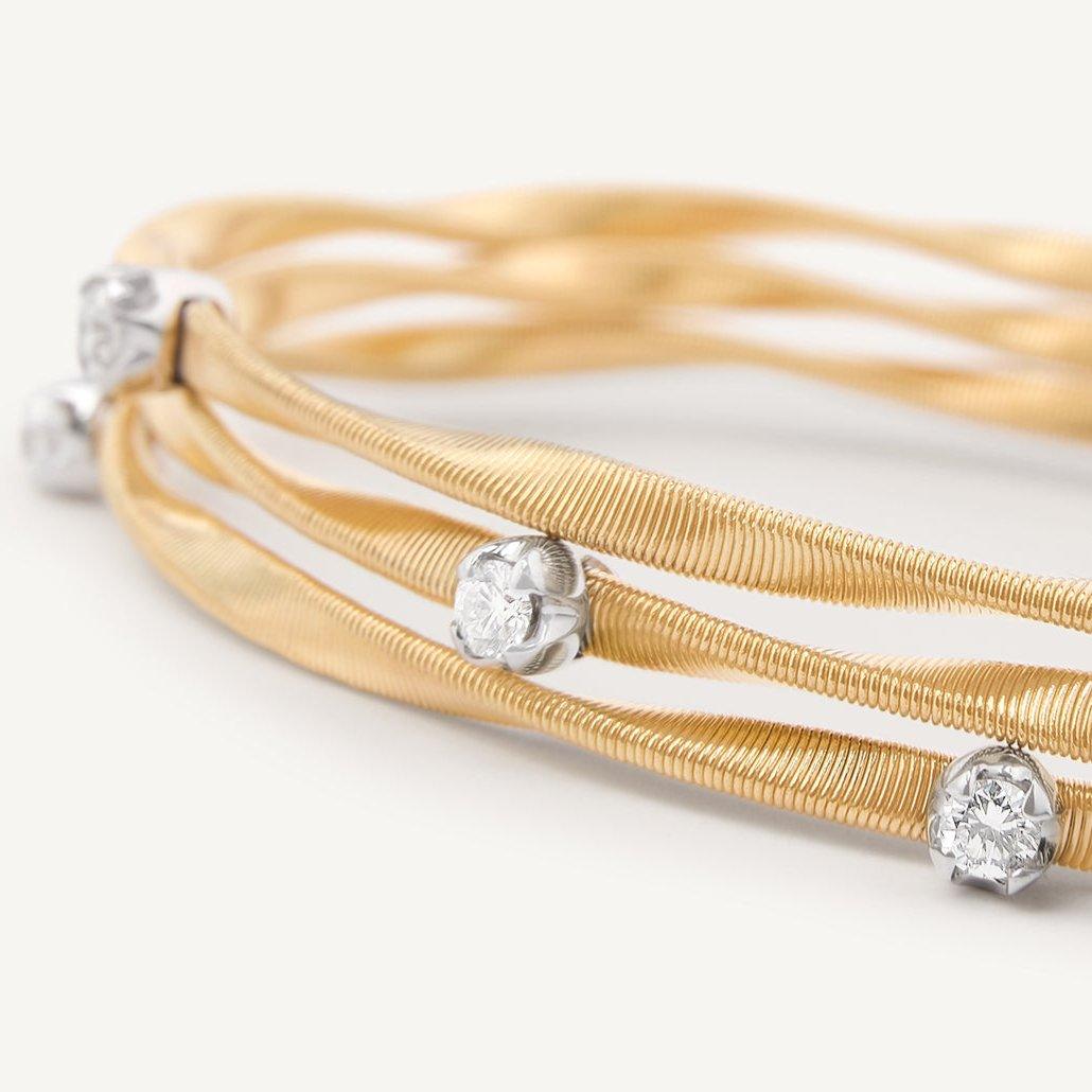 Marco Bicego Marrakech 18k Gold Diamond Bracelet 3 Strand - Orsini Jewellers