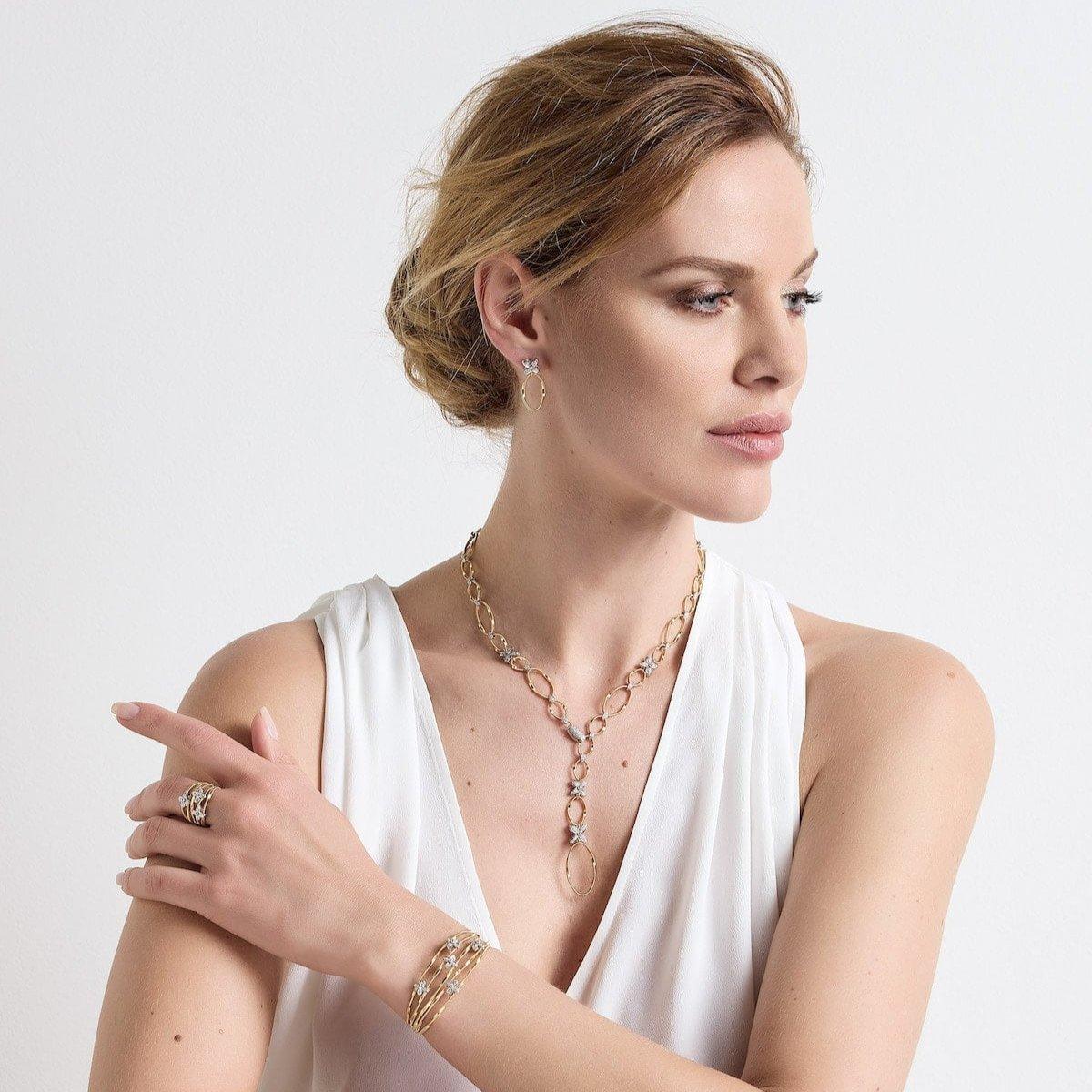 Marco Bicego Marrakech Onde Floral Lariat Necklace 46cm - Orsini Jewellers