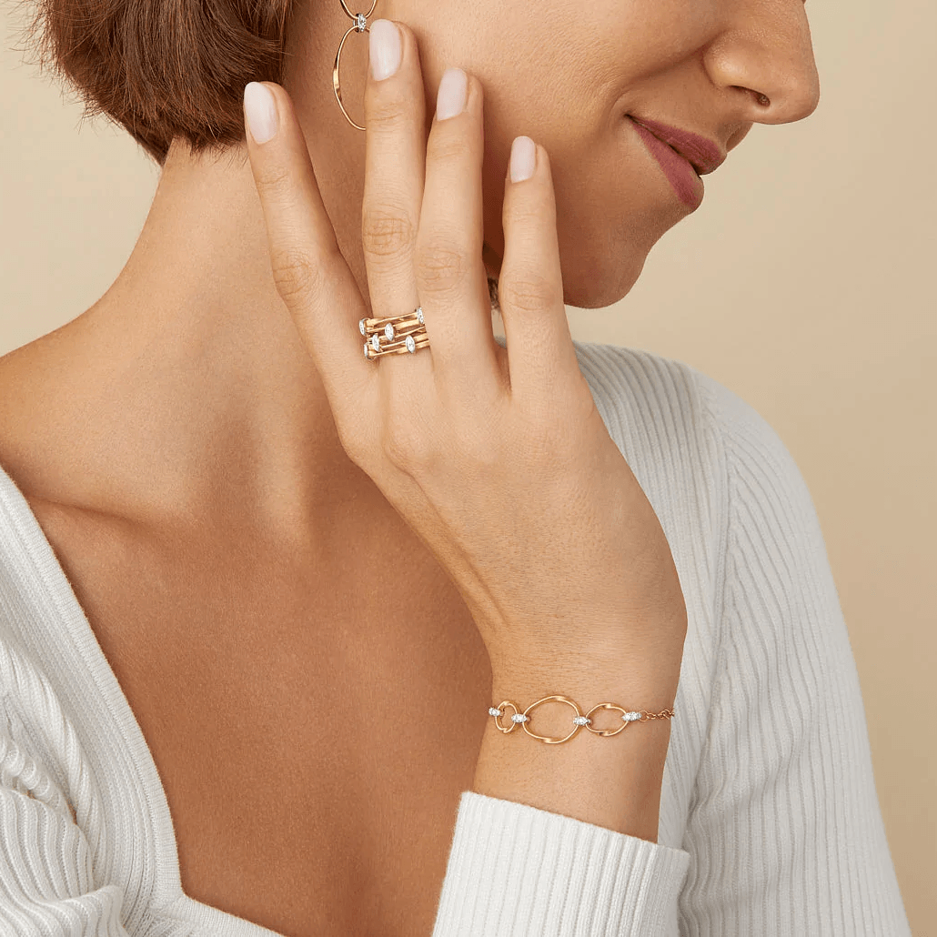 Marco Bicego Marrakech Onde Ring 18k Gold with Diamonds - Orsini Jewellers