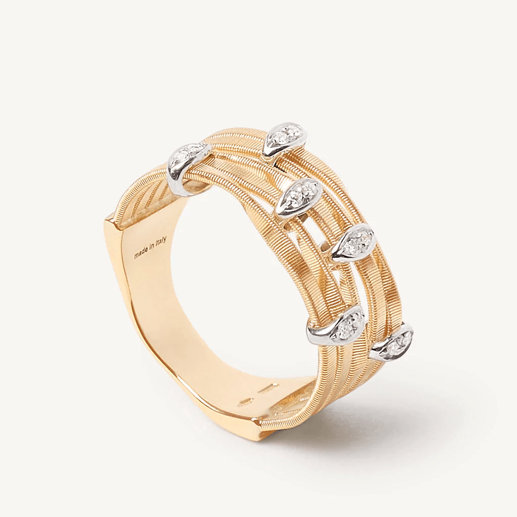 Marco Bicego Marrakech Onde Ring 18k Gold with Diamonds - Orsini Jewellers