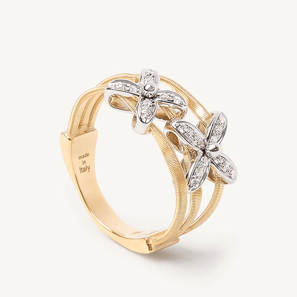 Marco Bicego Marrakech Onde Ring Diamonds and Yellow Gold - Orsini Jewellers